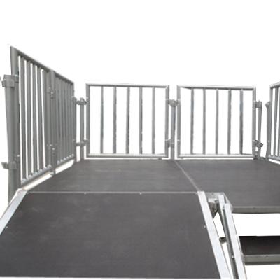 China China 20 years events showcase factory safe high quality playwood aluminum step railing Te koop