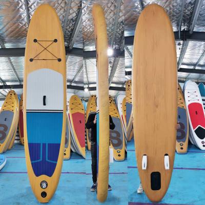 China 2022 Hot Sale Unisex Bamboo Surfboard Amazon Factory Sale Inflatable Rack Up Paddle Board SUP Popular Wooden Board SUP Board for sale