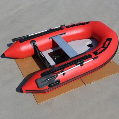 China LLDPE HULL for Fishing Kayak Best Selling Hypalon PVC Boat Rescue Inflatable Folding Fishing Boat Dinghy with Outboard Motor for sale