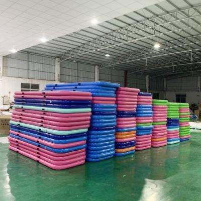 China 1.2mm DWF Gymnastics Air Tumble Track Inflatable Airtrack 8m DWF (Double Wall Cloth) Equipment Square 10m Wholesale Inflatable Air Track for sale