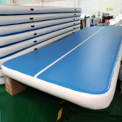 China 1.2mm Factory Price DWF (Double Wall Cloth) 3m/4m/5m/6m Rolling Inflatable Air Track Gymnastics Mat Air Floor Gym Airtrack for sale