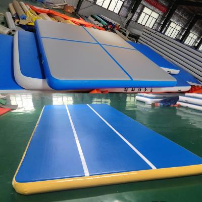 China Cheap 15m Inflatable Rolling Gym Mat Air Track For Gymnastics 1.2mm DWF (Double Wall Fabric) 3m 4m 5m 6m 8m 10m 12m Airtrack for sale