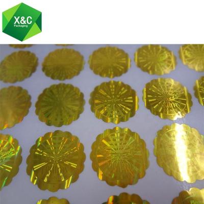 China Gold Security Holographic Seal Void One Time Use Security Hologram Sticker for sale