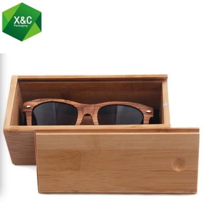 China Durable Custom Luxurious Bamboo Eyewear Sunglasses Case Wooden Pocket for sale