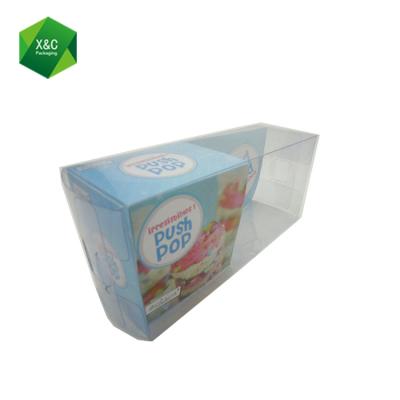 China Biodegradable Food Grade PET Transparent Folding Clear Plastic Basket Square Birthday Cake Packaging Box for sale