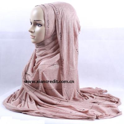 China New Developed Polyester Hijab Tank Top Muslim Hijab With Sequins for sale