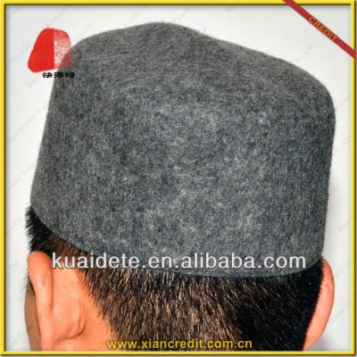 China Imitate Animal New Style Good Quality Men's 100% Muslim Islamic Hat 57cm Prayer Wool Hat Islamic Hat KDTCP011 With Reasonable Price for sale