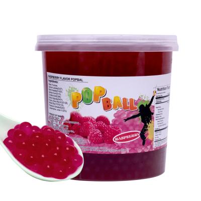 China Bubble Tea Raspberry Boba Pearls Bubble Tea Ingredients for sale