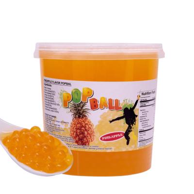 China Bubble Tea Round Pineapple Popping Boba for sale