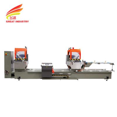 China ALUMINUM FABRICATION MACHINES ALUMINIUM PROFILE CUTTING MACHINE CNC DOUBLE MITER SAWS ALUMINUM CUTTING SAW for sale