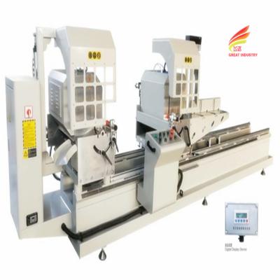 China Two head upvc window profile making aluminum upvc window cutting machine 1450 mm for sale