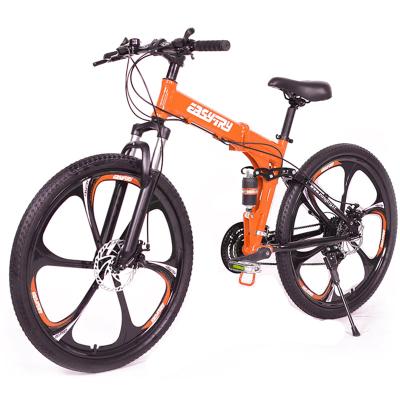 China Factory supply 24 26 inch steel 21 24 27 30 speed double damping mountain bike folding bicycle for sale