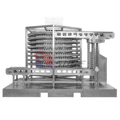 중국 Bakery Ambient Spiral Cooler 2244mm* 2244mm * 2300mm Cooling Crossbelt Conveyor 판매용