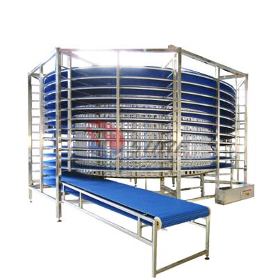 China Bakery Ambient Spiral Cooler Stainless Steel Spiral Screw Conveyor for cooling for sale