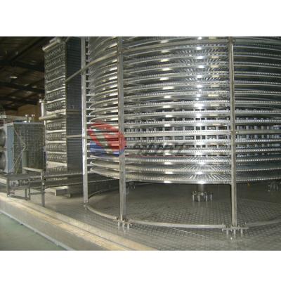 China CE approved Spiral Blast Freezer seafood IQF tunnel  Spiral freezing machine for sale