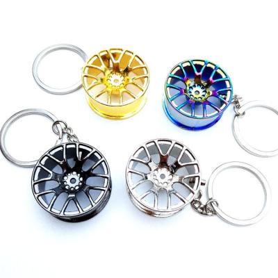 China Promotion eco-friendly metal wheel hub key chain for men turbo car key ring key chain for sale