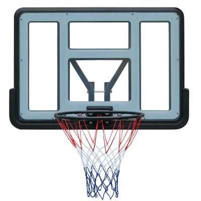 China Acrylic On PE Frame Height Adjustable Fiberglass Basketball Backboard With Ring for sale