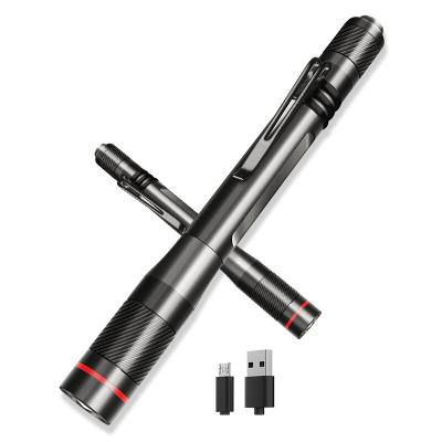 China WARSUN S5-W Doctors WARSUN S5-W Nurses Portable Penlight USB Rechargeable Led Zoom Pen Light Medical Flashlight with Clip for sale