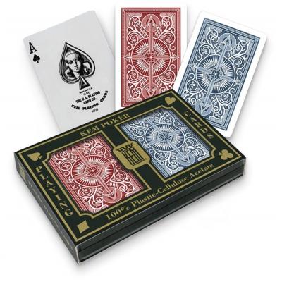 China Custom Top Selling Front And Back Set Printing Playing Cards With Window Card Box for sale