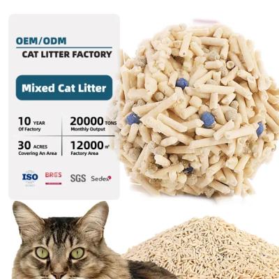 China Customized Cat Litter Tofu Mix Bentonite Premium Cat Litter Sand Dust Free for sale