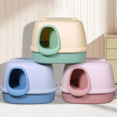 China Big Mouth Monkey Corridor Cat Litter Box Blauw Geel Roze Kitty Litter Box Te koop