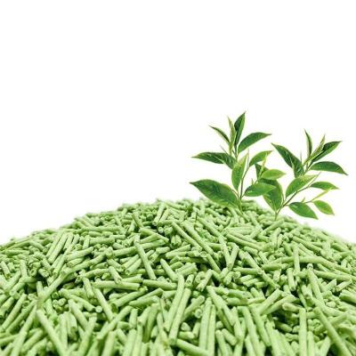 China Natural Green Tea Cat Litter Dust Free Fast Clumping Biodegradable Deodorizing for sale