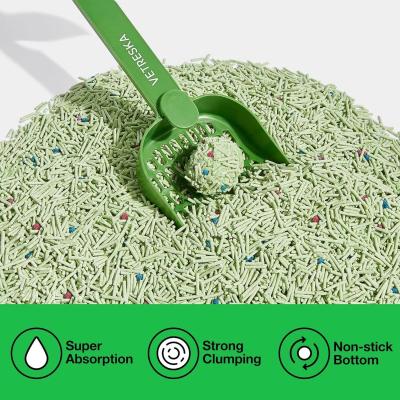 China Natural And Eco Friendly Plant Based Green Tea Cat Litter Fast Clumping for sale