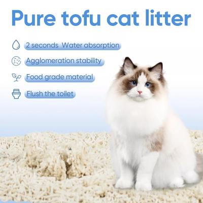 China Flussable natuurlijke tofu klonteren kattenbak 5 smaken kittensbak tofu Te koop