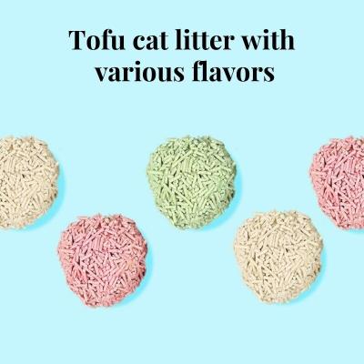 China Bajo contenido de polvo Premium Tofu Cat Litter Pellet de tofu respetuosos con el medio ambiente en venta