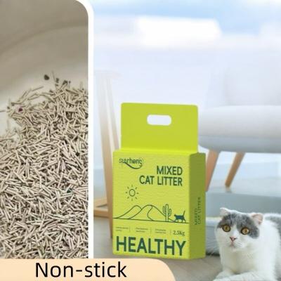 China 100% Natural Sand Cat Litter Strong Clumping Mixed Cat Litter Odor Control Dust Free for sale