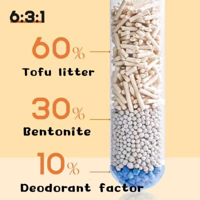 China 100% Natural Mixed Cat Litter Biodegradable Dust Free Cat Litter for sale