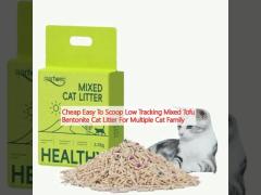 Cheap Easy To Scoop Low Tracking Mixed Tofu Bentonite Cat Litter For Multiple Cat Family