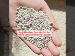 Highly Absorbent Bentonite Cat Sand Natural Spherical Bentonite Cat Litter