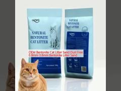 OEM Bentonite Cat Litter Sand Dust Free 0.8mm-3.8mm Bentonite Litter Sand