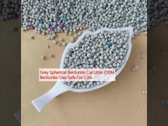 Grey Spherical Bentonite Cat Litter ODM Bentonite Clay Safe For Cats