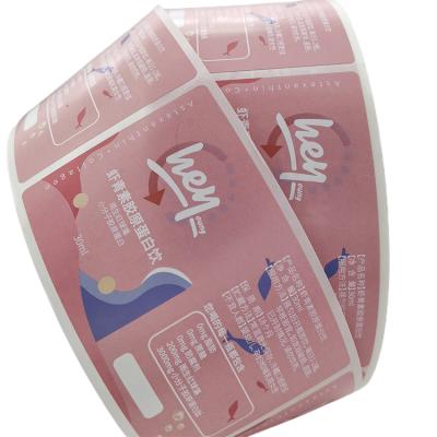 China Custom Waterproof Food Sticker Waterproof Adhesive Label Printing Bottle Roll Personalized Waterproof Sticky Biodegradable Stickers for sale