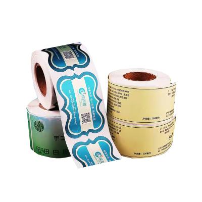 China Waterproof Custom Barcode Paper Label Roll Color Printing Adhesive Sticker Stickers Packaging Label for sale