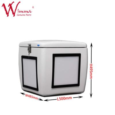 China Fiberglass Delivery Box Jumbo Box White With Led Lights Good Performace 85 L FRP 500mm*485mm*495mm for sale