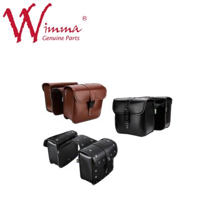 China Custom PU Leather Motorcycle Saddle Tail Bag Detachable Backseat Side ISO9001 for sale