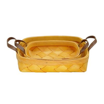 China Rich Design Natural Wooden Storage Sustainable Universal Basket For Fruit Food Serving for sale