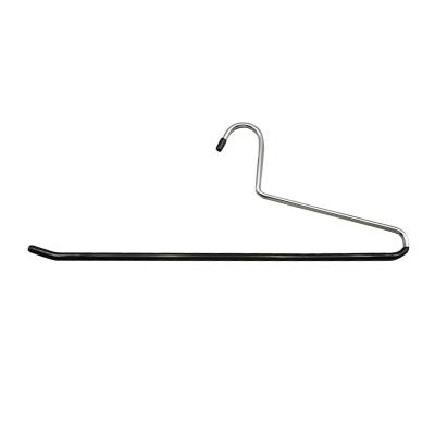 China Clothes Drying Hanging Single Slide Clothes Metal Coating Pants Trousers Open Hanger for sale