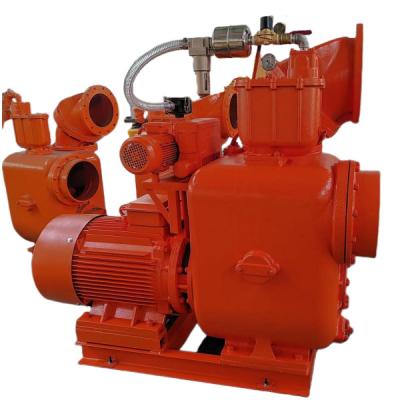 China Vacuum Assisted Self Priming Pump Cast Iron Flood Control Water Pump 11hp for sale