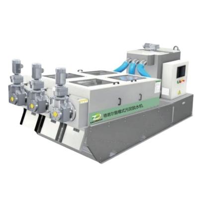 China Stacked Spiral Sludge Dewatering Equipment Automatic Screw Press Dewatering Machine for sale