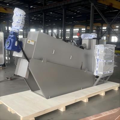 China Stainless Steel Automatic Dewatering Screw Press Machine Multi Disc Screw Press Dehydrator for sale