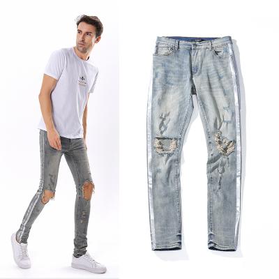 China Washed skinny ripped jeans 2021 QUICK DRY mens mens jeans mens skinny jeans stretch denim for sale