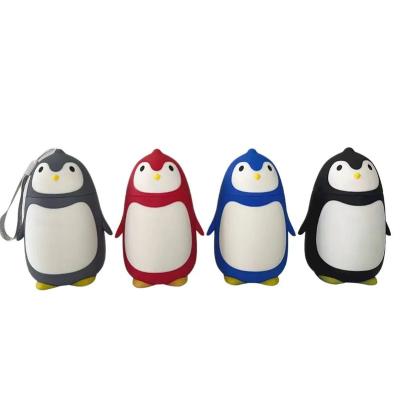 China Viable Custom Gift Single Lettering Penguin Student Water Cup Glass Super Cute Cute Male And Female Animal Water Bottle for sale