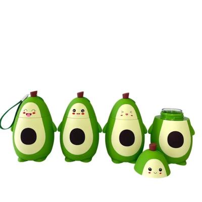 China Viable Avocado Glass Creative Cartoon Gift Cup Student Couples Cute Cool Water Bottle for sale