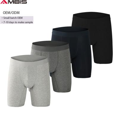 China Wholesale OEM Low MOQ Sublimation Printing 90%Polyester 10%Spandex High Waist Breathable Men Boxer Short Underwear for sale