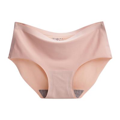 China Amazon Antibacterial Hot Selling One Piece Ladies Ice Silk Radio Plus Size Underwear Seamless Women's Panties for sale