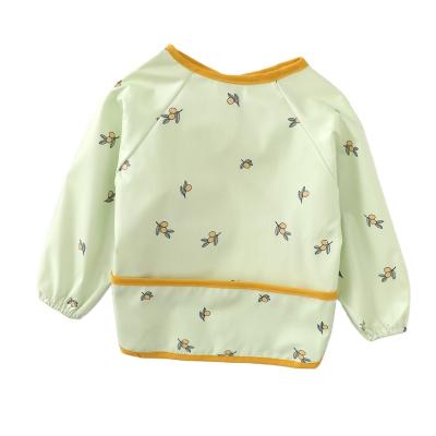 China Chinese Factory Organic Absorbent Baby Bibs Washable Long Sleeve Reverse Dressing for sale